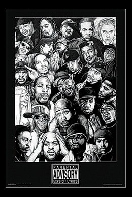 Rap Gods Collage Rolled Poster Print - 22x34