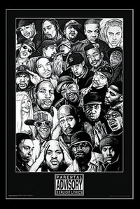 Rap Gods Collage Rolled Poster Print - 22x34