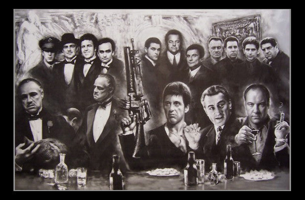 Gangsters Collage Rolled Poster Print - 36x24