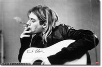 Kurt Cobain Smoking Poster Print - 34x22 Rolled Art
