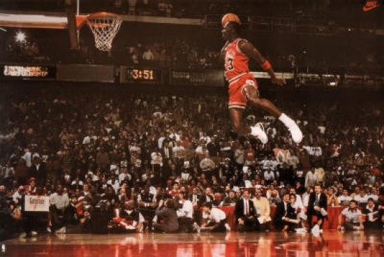 Michael Jordan Slam Dunk Rolled Poster Print - 36x24