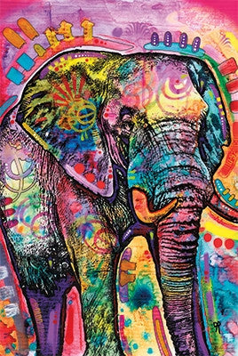 Elephant Art Poster Print by Dean Russo - 24x36