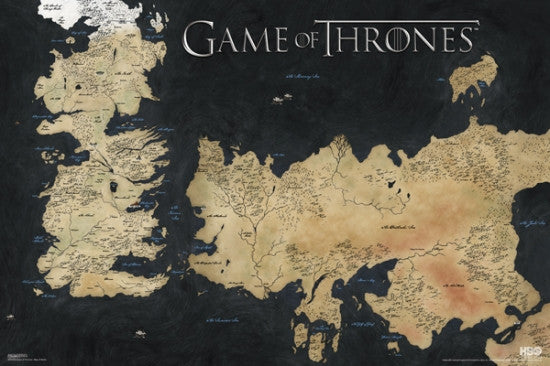Game of Thrones Westeros Map Poster Print – 34x22