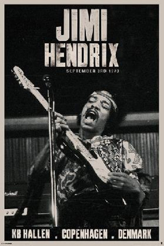 Jimi Hendrix Copenhagen Poster Print - 22x34 Rolled Poster