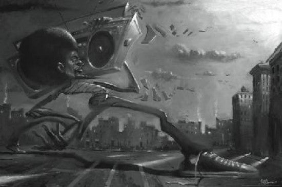 Justin Bua Boom Box Rolled Poster Print - 34x22