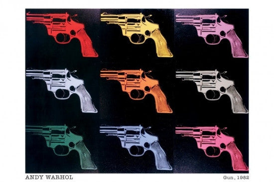 Andy Warhol Guns Gun 1982 Poster Print - Rolled Art Print