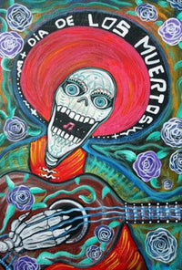 Colorful Day of the Dead Día de los Muertos Poster Print