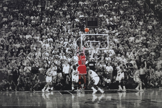 Michael Jordan Last Shot Chicago Poster Print 36x24