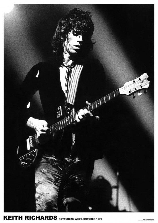 Keith Richards Live Rolling Stones Rotterdam 1973 Poster Print