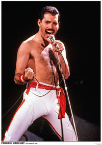 Freddie Mercury LA Queen Poster Print - Los Angeles 1982