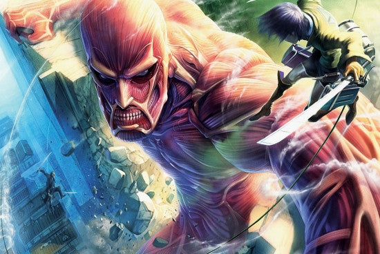 Attack On Titan Cartoon Poster Print - Rolled Poster 34x22
