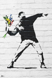 Banksy Flower Bomber Rolled Poster Print - 22x34