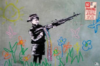 Banksy Crayon Shooter Poster Print - 34x22 Rolled Art
