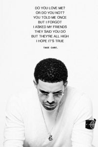 Inspiring Drake Quote Poster Print - 22x34 inches