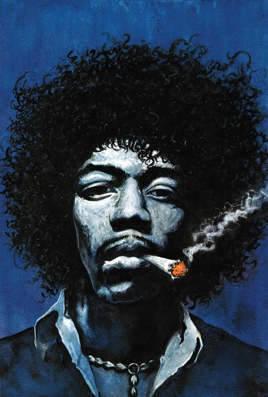 Jimi Hendrix Spliff Painting Poster Print - 22x34