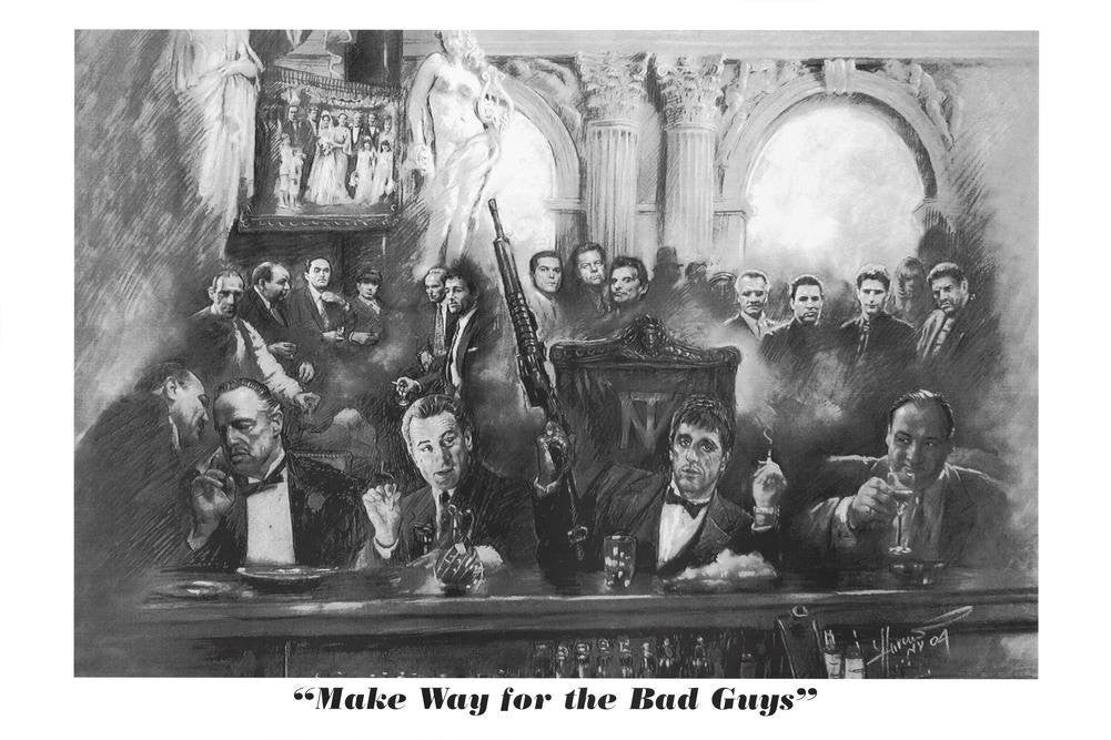 Make Way for the Bad Guys Sketch Poster Print - 24x36