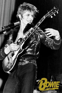 David Bowie Guitar Poster Print - 22x34 Rolled Art