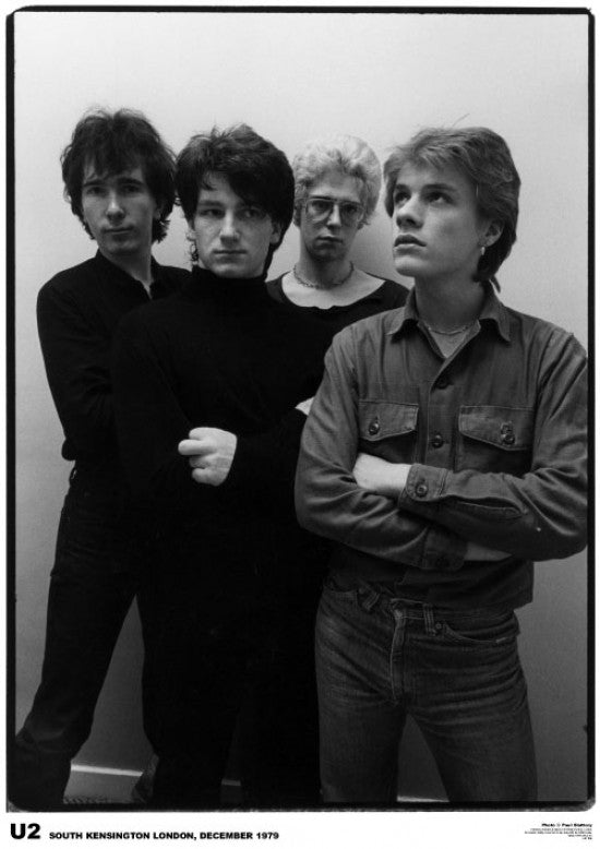 U2 Group Black and White Poster Print - 22x34