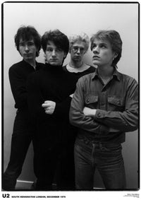 U2 Group Black and White Poster Print - 22x34