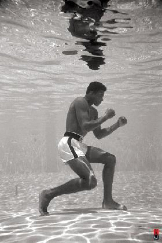 Muhammad Ali Underwater Poster Print - 34 x 22