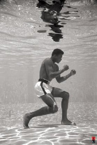 Muhammad Ali Underwater Poster Print - 34 x 22