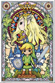 Zelda Stained Glass Window Poster Print - 22x34