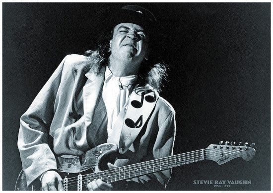 Stevie Ray Vaughan Dates 1954-1990 Rolled Poster Print