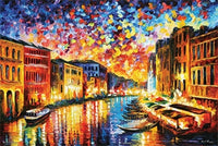 Leonid Afremov Grand Canal Venice Poster Print - 34x22