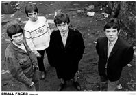 Small Faces Black and White Group Poster Print - 34x22