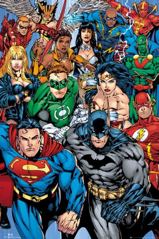 DC Comics Super Heroes Poster Print - 24x36 Rolled Poster