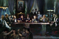 Gangsters Last Supper Poster Print displaying a modern twist on a classic artwork.