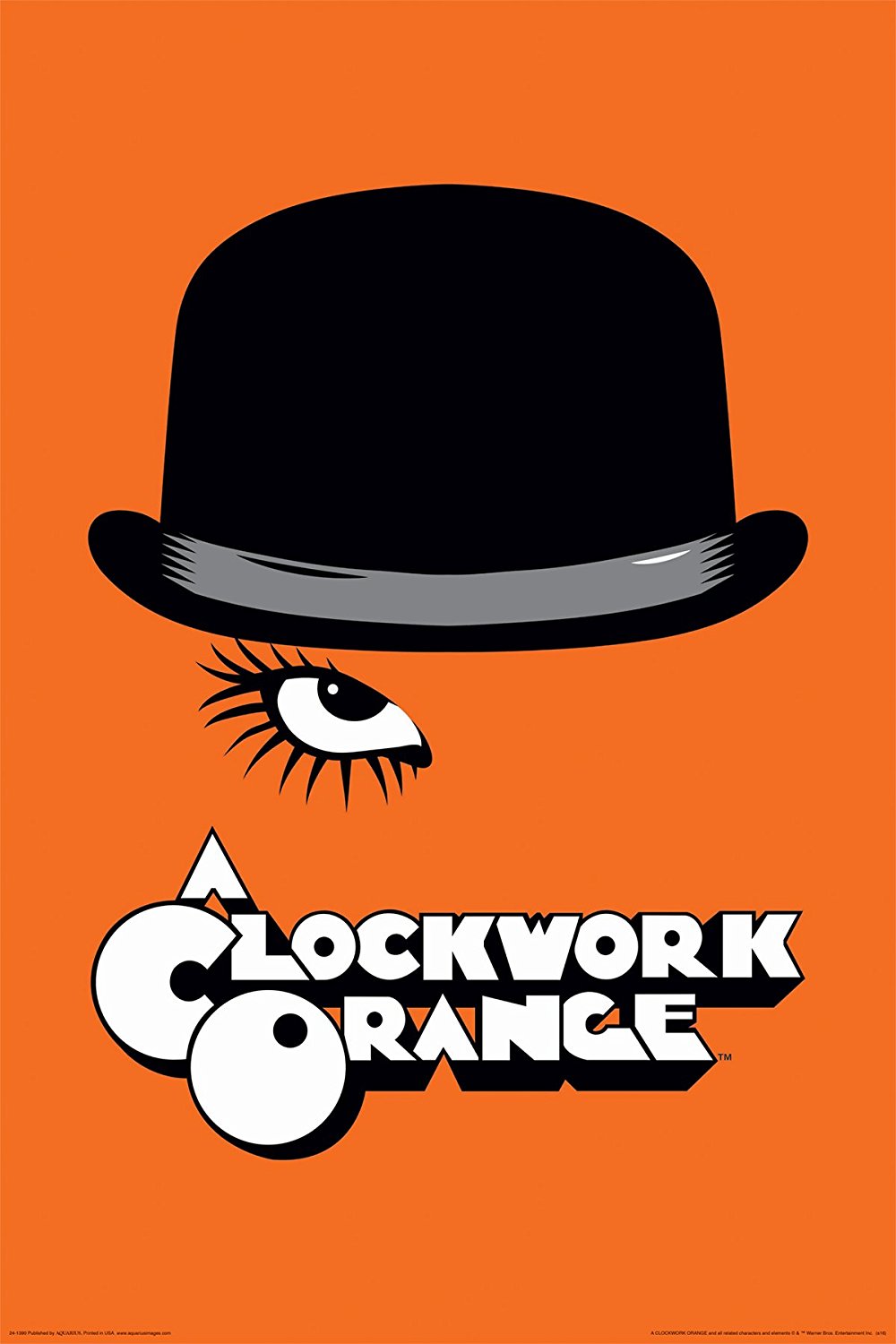 Clockwork Orange Hat Poster Print featuring iconic film imagery.