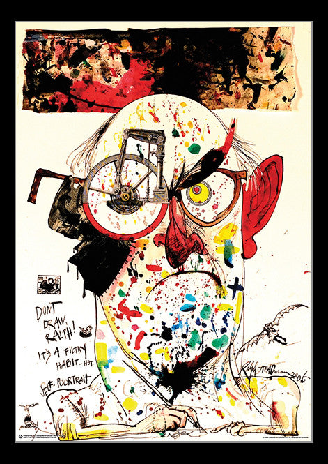 Ralph Steadman Self Portrait Poster Print - 22x34