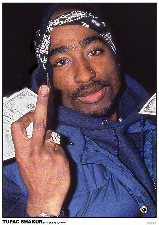 Tupac Finger Poster Print - Iconic Hip-Hop Art