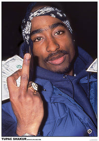 Tupac Finger Poster Print - Iconic Hip-Hop Art