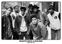 Beastie Boys & Run DMC Black and White Horizontal Poster Print