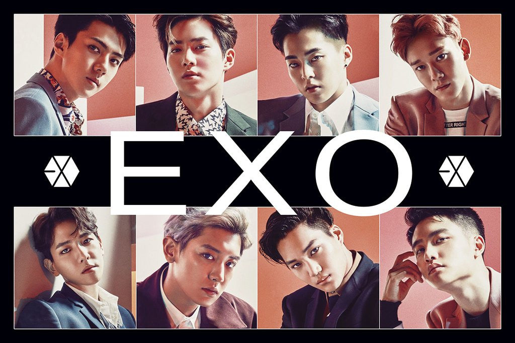 EXO Collage Kpop Rolled Poster Print - 24x36