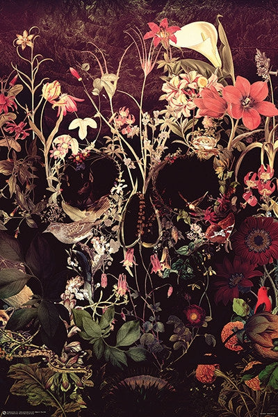 Bloom Skull Poster Print by Ali Gulec - 22x34