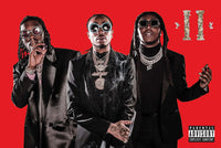 Migos II Red Poster Print - 22x34 Rolled Poster