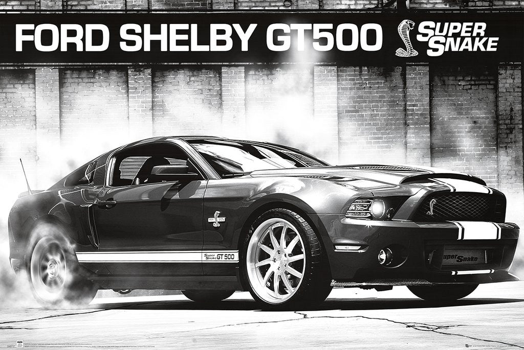 Ford Mustang Shelby GT 500 Super Snake Poster Print