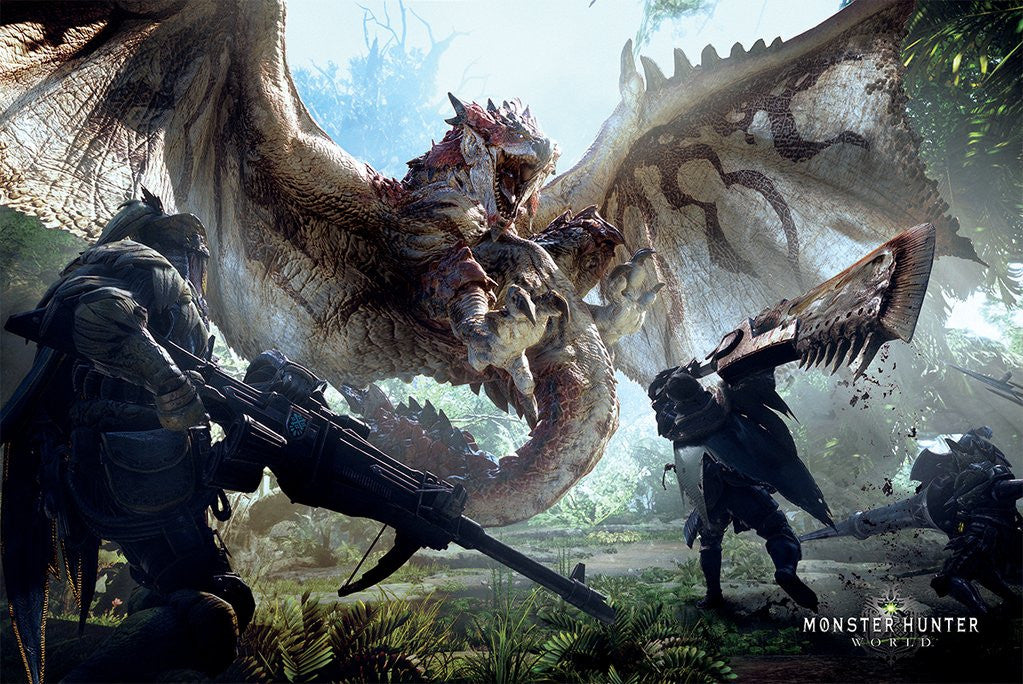 Monster Hunter World Gaming Poster Print - 22x34
