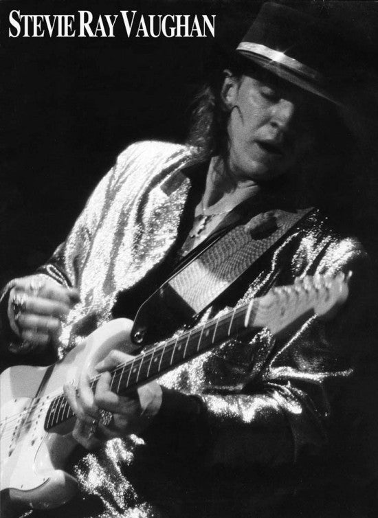 Stevie Ray Vaughan Live Live Guitar Poster Print - 22x34
