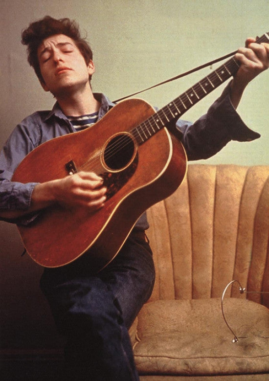 Bob Dylan Arm Chair Guitar Poster Print - 22x34