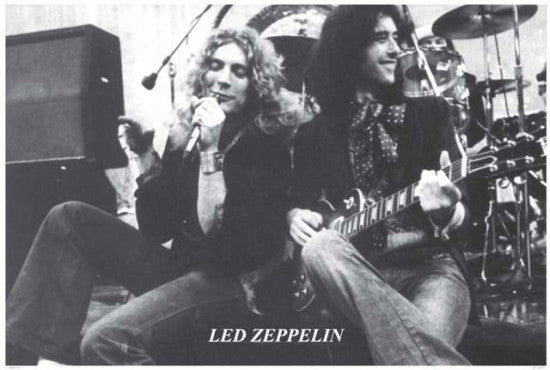 Led Zeppelin Stage Page & Plant Rolled Poster Print