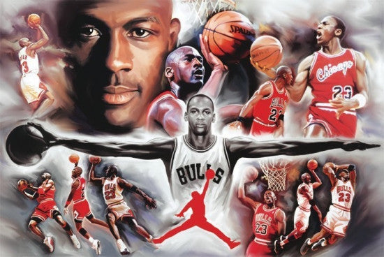Michael Jordan Collage Poster Print - 34x22
