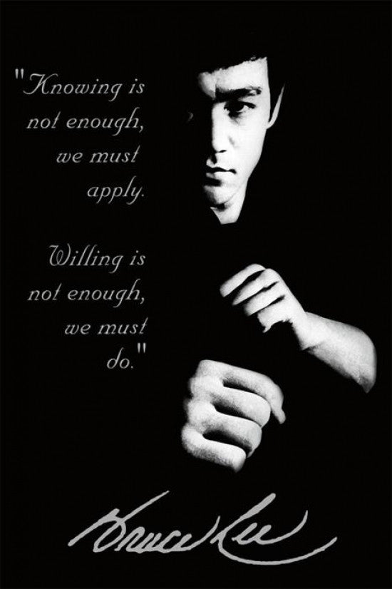 Inspirational Bruce Lee Quote Poster Print - 24x36