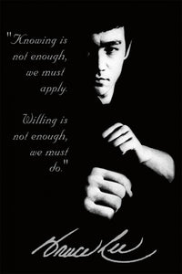 Inspirational Bruce Lee Quote Poster Print - 24x36