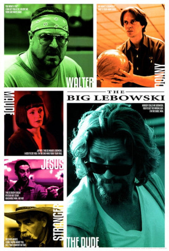 Big Lebowski Collage Poster Print - 22x34