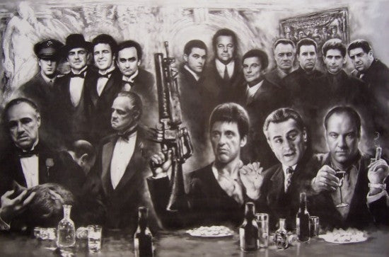 Gangsters Collage Poster Print - 36 x 24 Rolled Poster