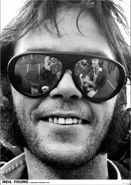 Neil Young Oakland Stadium 1974 Rolled Poster Print